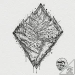 A linework tattoo of the map of his journey,,… – tattoo sketch (№1752726841_0, 17.07.2025 04:34) — tattoovalue.net
