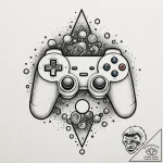 Tattoo design a game controller with a subtle… – tattoo sketch (№1752727397_0, 17.07.2025 04:43) — tattoovalue.net