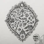 A dotwork tattoo design of the marauder’s map… – tattoo sketch (№1752727955_0, 17.07.2025 04:52) — tattoovalue.net