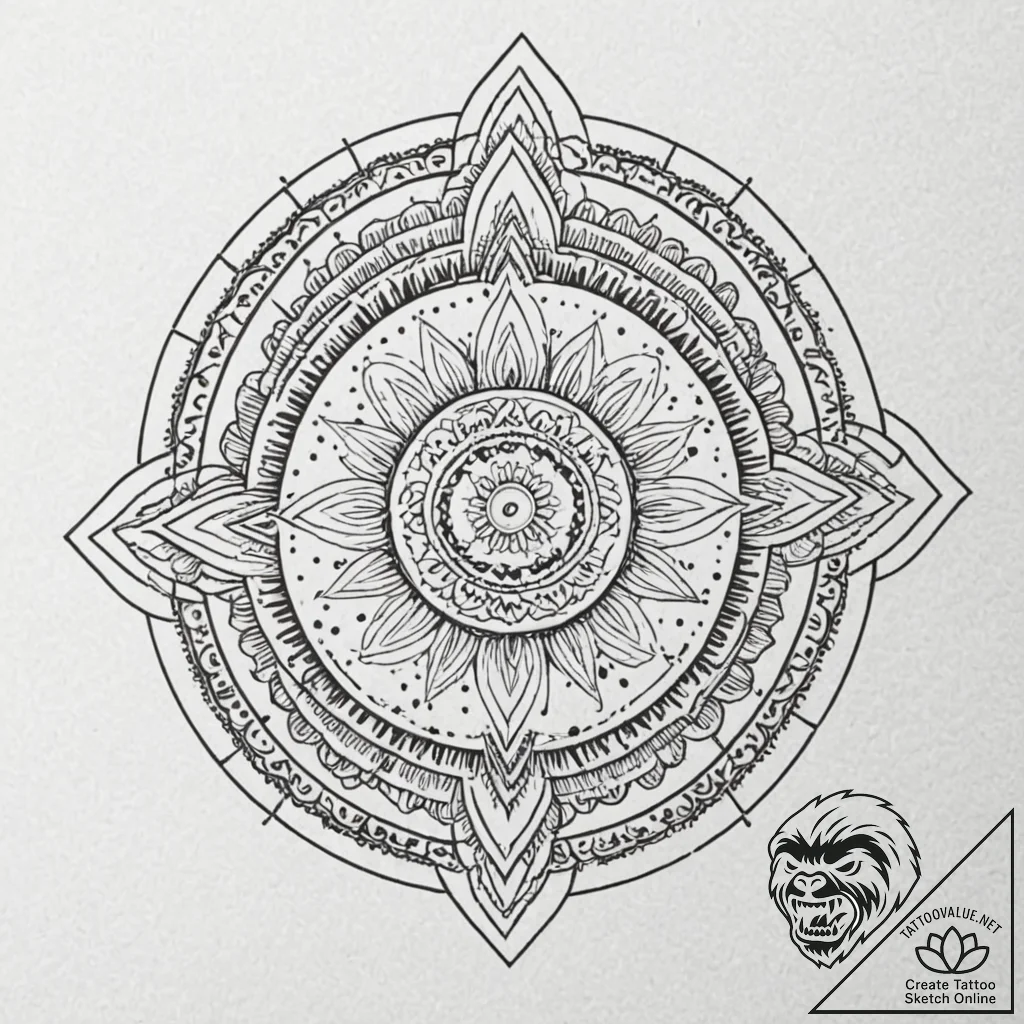 A mechanic's garage, with tools neatly organi... - tattoo sketch (№1752728512_0, 17.07.2025 05:01) — tattoovalue.net