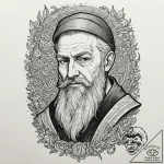 A graphic novel style portrait of deckard cai… – tattoo sketch (№1752729312_0, 17.07.2025 05:15) — tattoovalue.net