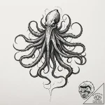 A sketch of the mind flayer, a giant, shadowy… – tattoo sketch (№1752730192_0, 17.07.2025 05:29) — tattoovalue.net
