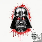 A silhouette of vader’s helmet made from the… – tattoo sketch (№1752730272_0, 17.07.2025 05:31) — tattoovalue.net
