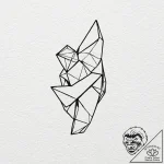 A person folding a complex origami figure., c… – tattoo sketch (№1752730511_0, 17.07.2025 05:35) — tattoovalue.net