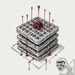 A sketch of the “waffle party” from severance… – tattoo sketch (№1752731149_0, 17.07.2025 05:45) — tattoovalue.net