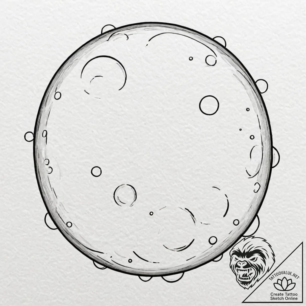 Tattoo sketch an abstract "bubble" effect, so... - tattoo sketch (№1752731308_0, 17.07.2025 05:48) — tattoovalue.net