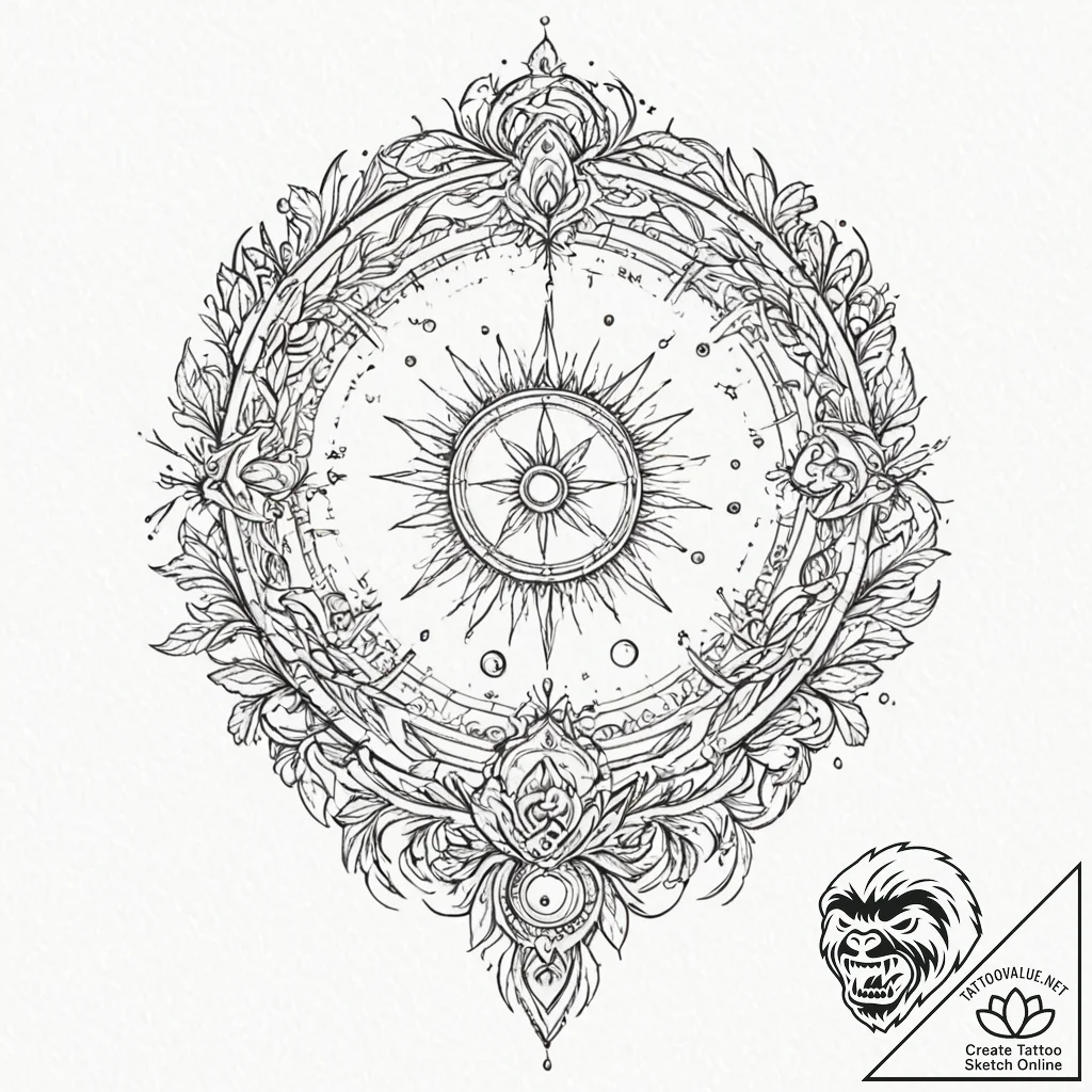 Tattoo design a single feather or leaf that s... - tattoo sketch (№1752731387_0, 17.07.2025 05:49) — tattoovalue.net