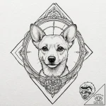 A dog with its head out of a car window, ears… – tattoo sketch (№1752731951_0, 17.07.2025 05:59) — tattoovalue.net
