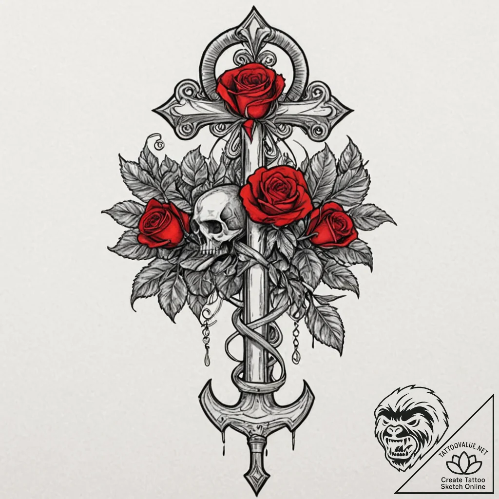 Tattoo sketch an ancient egyptian 'ankh' for... - tattoo sketch (№1752732512_0, 17.07.2025 06:08) — tattoovalue.net