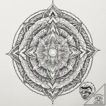 Tattoo sketch gemini faces in detailed dotwor… – tattoo sketch (№1752733871_0, 17.07.2025 06:31) — tattoovalue.net