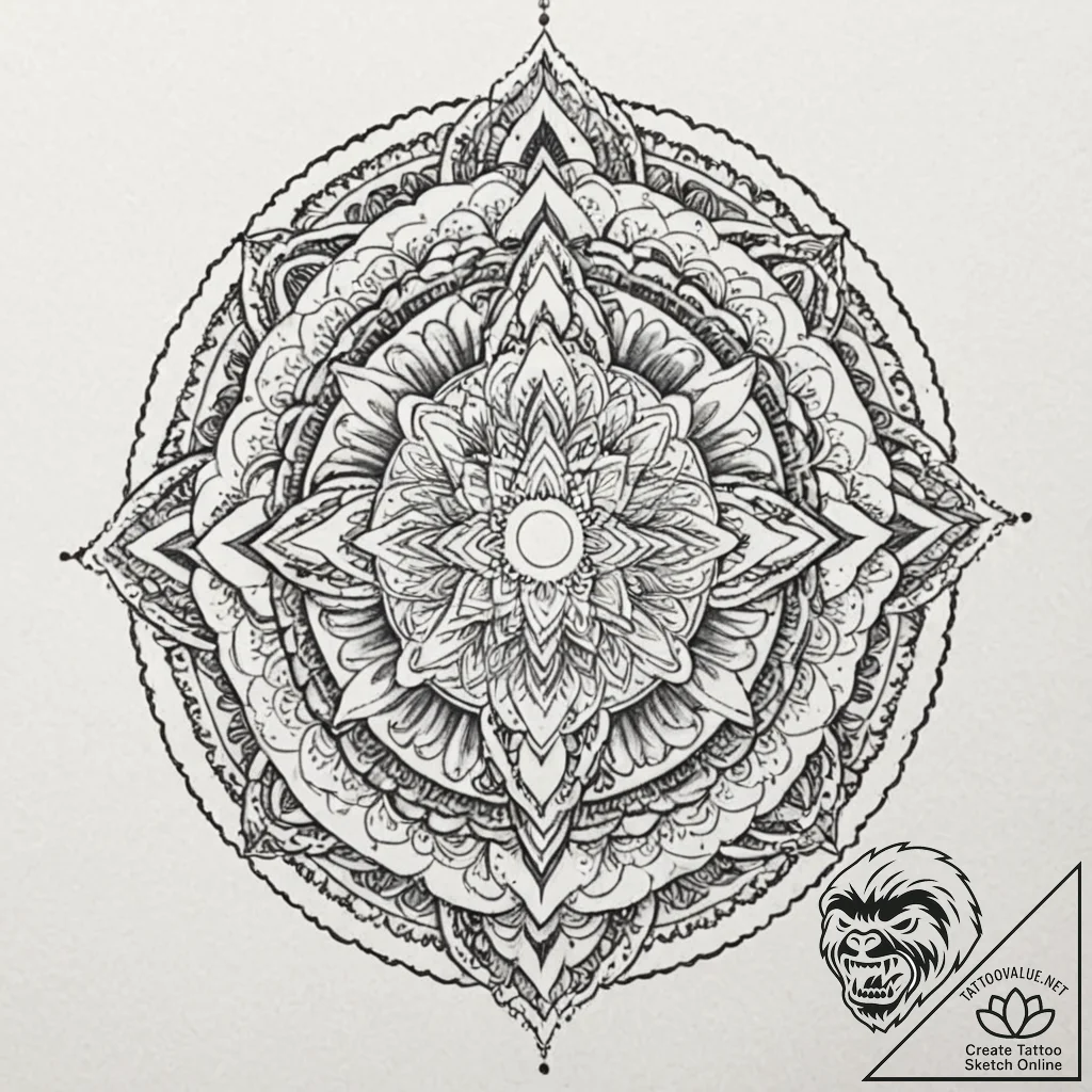Tattoo sketch gemini faces in detailed dotwor... - tattoo sketch (№1752733871_0, 17.07.2025 06:31) — tattoovalue.net