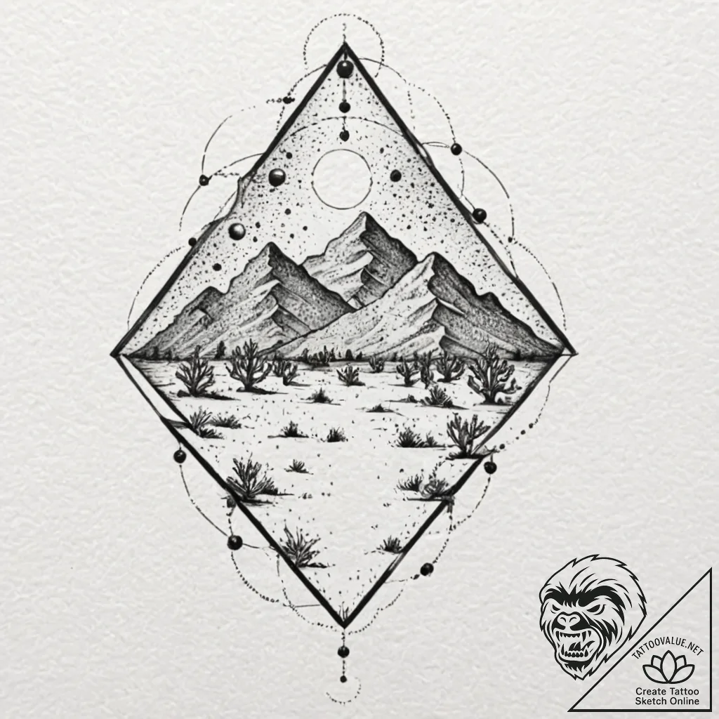 A watercolor landscape of caladan, contrastin... - tattoo sketch (№1752734031_0, 17.07.2025 06:33) — tattoovalue.net
