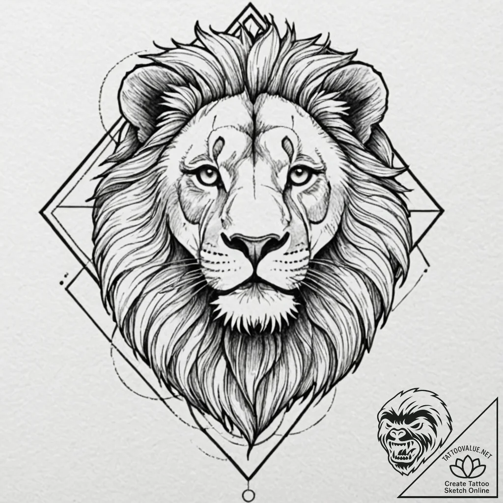 Tattoo sketch a geometric interpretation of a... - tattoo sketch (№1752734667_0, 17.07.2025 06:44) — tattoovalue.net