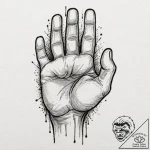 Tattoo design a clenched fist made of stylize… – tattoo sketch (№1752734747_0, 17.07.2025 06:45) — tattoovalue.net