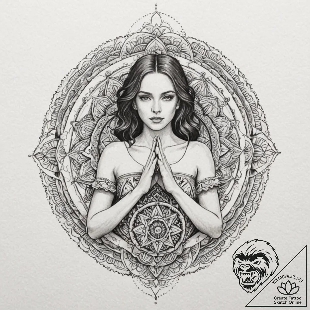 A neo-traditional tattoo of the main characte... - tattoo sketch (№1752735601_0, 17.07.2025 07:00) — tattoovalue.net