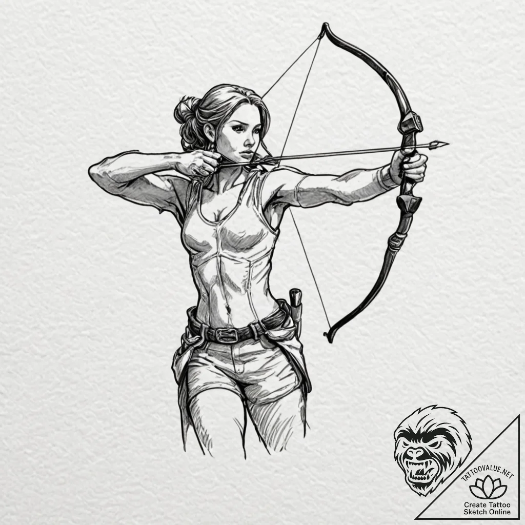 Tattoo sketch a realistic sagittarius archer,... - tattoo sketch (№1752736147_0, 17.07.2025 07:09) — tattoovalue.net