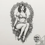 A watercolor tattoo of a “lap dance” from stu… – tattoo sketch (№1752736452_0, 17.07.2025 07:14) — tattoovalue.net