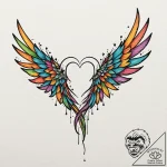 Tattoo sketch a pair of wings, one on each pe… – tattoo sketch (№1752737619_0, 17.07.2025 07:33) — tattoovalue.net