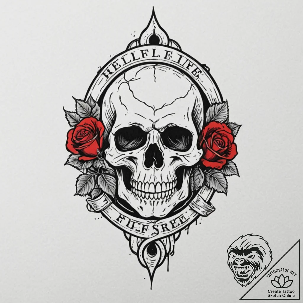 A linework tattoo of eddie munson's "hellfire... - tattoo sketch (№1752737773_0, 17.07.2025 07:36) — tattoovalue.net