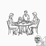 Tattoo design a subtle silhouette of a family… – tattoo sketch (№1752738711_0, 17.07.2025 07:51) — tattoovalue.net