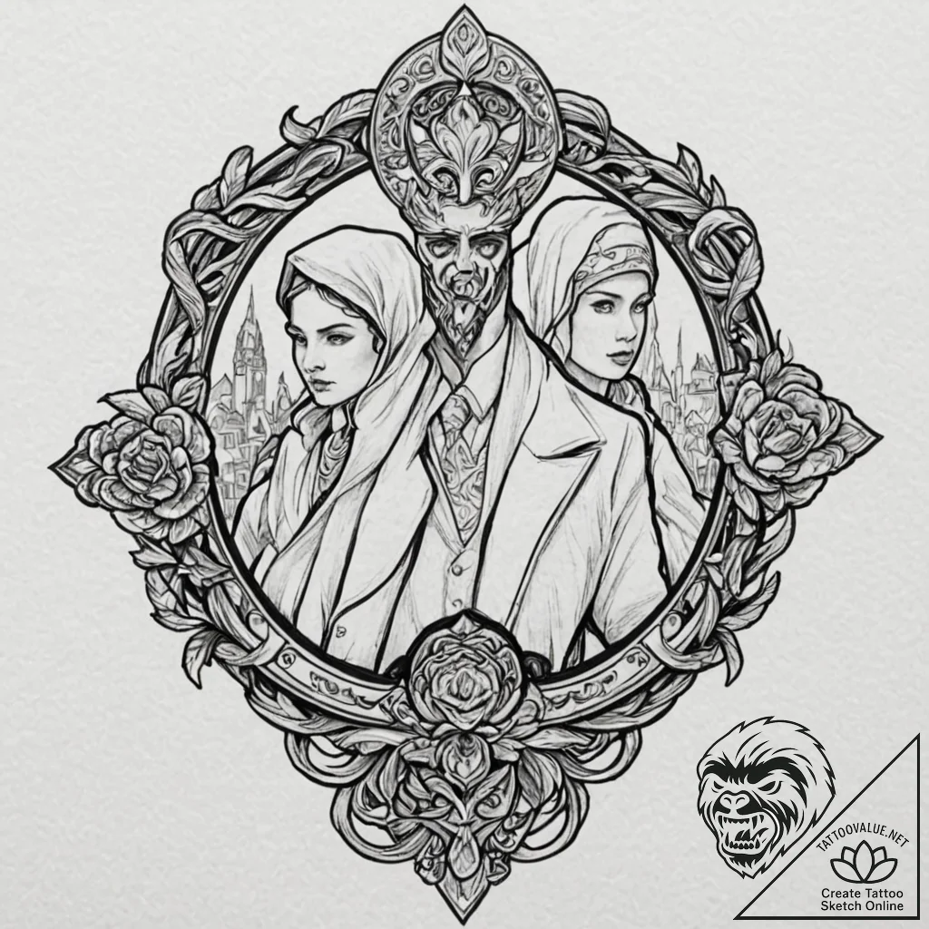 р“сђсѓрїрїр° 2: р‘сђр°с‚сѓс‚рірѕ рё р”рѕр»рі... - tattoo sketch (№1752738787_0, 17.07.2025 07:53) — tattoovalue.net