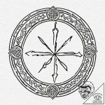 A protective tattoo design featuring a circle… – tattoo sketch (№1752739625_0, 17.07.2025 08:07) — tattoovalue.net