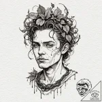 A trash polka portrait of vecna, with his gro… – tattoo sketch (№1752740579_0, 17.07.2025 08:22) — tattoovalue.net