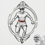 Tattoo design a stylized representation of hu… – tattoo sketch (№1752741753_0, 17.07.2025 08:42) — tattoovalue.net