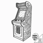 Tattoo design a classic arcade cabinet glowin… – tattoo sketch (№1752741907_0, 17.07.2025 08:45) — tattoovalue.net