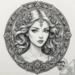 Sculpture, concept art for tattoo, neo tradit… – tattoo sketch (№1752741983_0, 17.07.2025 08:46) — tattoovalue.net