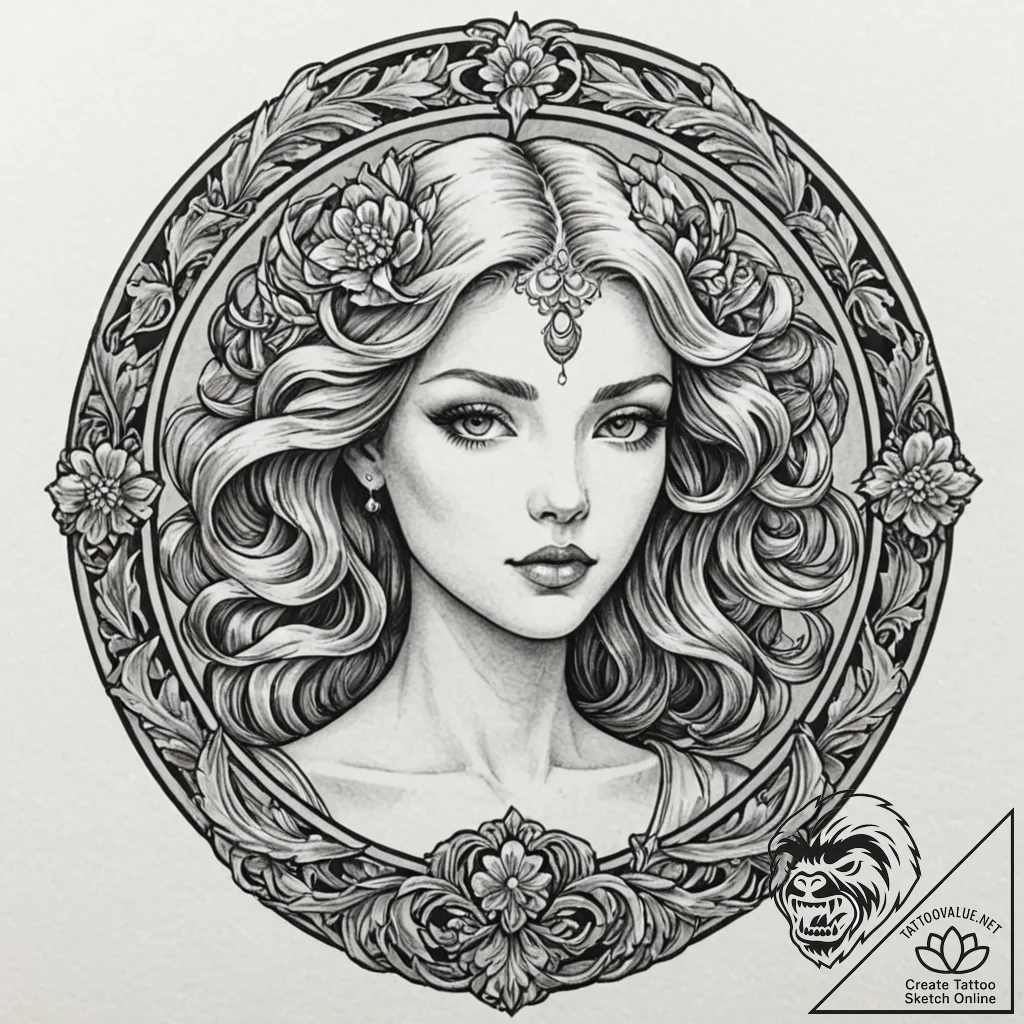 Sculpture, concept art for tattoo, neo tradit... - tattoo sketch (№1752741983_0, 17.07.2025 08:46) — tattoovalue.net