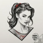 Hero, tattoo flash sheet design, on a clean w… – tattoo sketch (№1752743896_0, 17.07.2025 09:18) — tattoovalue.net