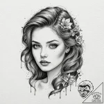 Tattoo design ‘continue?’ with a ghostly, fad… – tattoo sketch (№1752744662_0, 17.07.2025 09:31) — tattoovalue.net