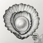 Tattoo design a delicate pearl in an open oys… – tattoo sketch (№1752744892_0, 17.07.2025 09:34) — tattoovalue.net