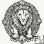 Tattoo sketch a leo lion with the “strength”… – tattoo sketch (№1752745199_0, 17.07.2025 09:39) — tattoovalue.net