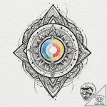Tattoo sketch an abstract “force field” prote… – tattoo sketch (№1752745898_0, 17.07.2025 09:51) — tattoovalue.net