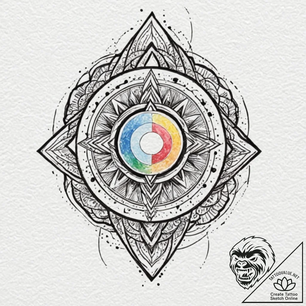 Tattoo sketch an abstract "force field" prote... - tattoo sketch (№1752745898_0, 17.07.2025 09:51) — tattoovalue.net