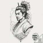 Tattoo sketch a samurai’s stoic profile, conv… – tattoo sketch (№1752746599_0, 17.07.2025 10:03) — tattoovalue.net