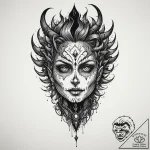 A graphic novel panel of a clicker, in horrif… – tattoo sketch (№1752746756_0, 17.07.2025 10:05) — tattoovalue.net