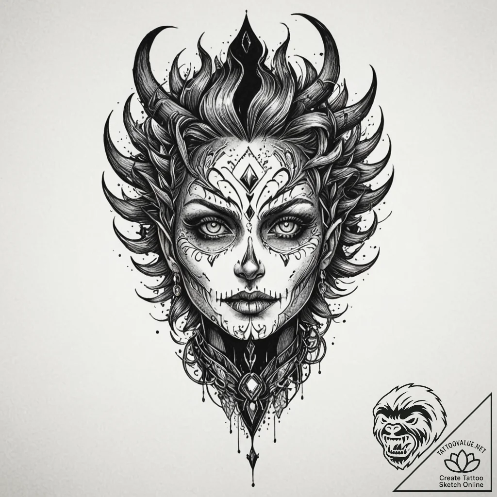 A graphic novel panel of a clicker, in horrif... - tattoo sketch (№1752746756_0, 17.07.2025 10:05) — tattoovalue.net