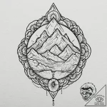 Tattoo sketch a strong, unyielding wall made… – tattoo sketch (№1752747458_0, 17.07.2025 10:17) — tattoovalue.net