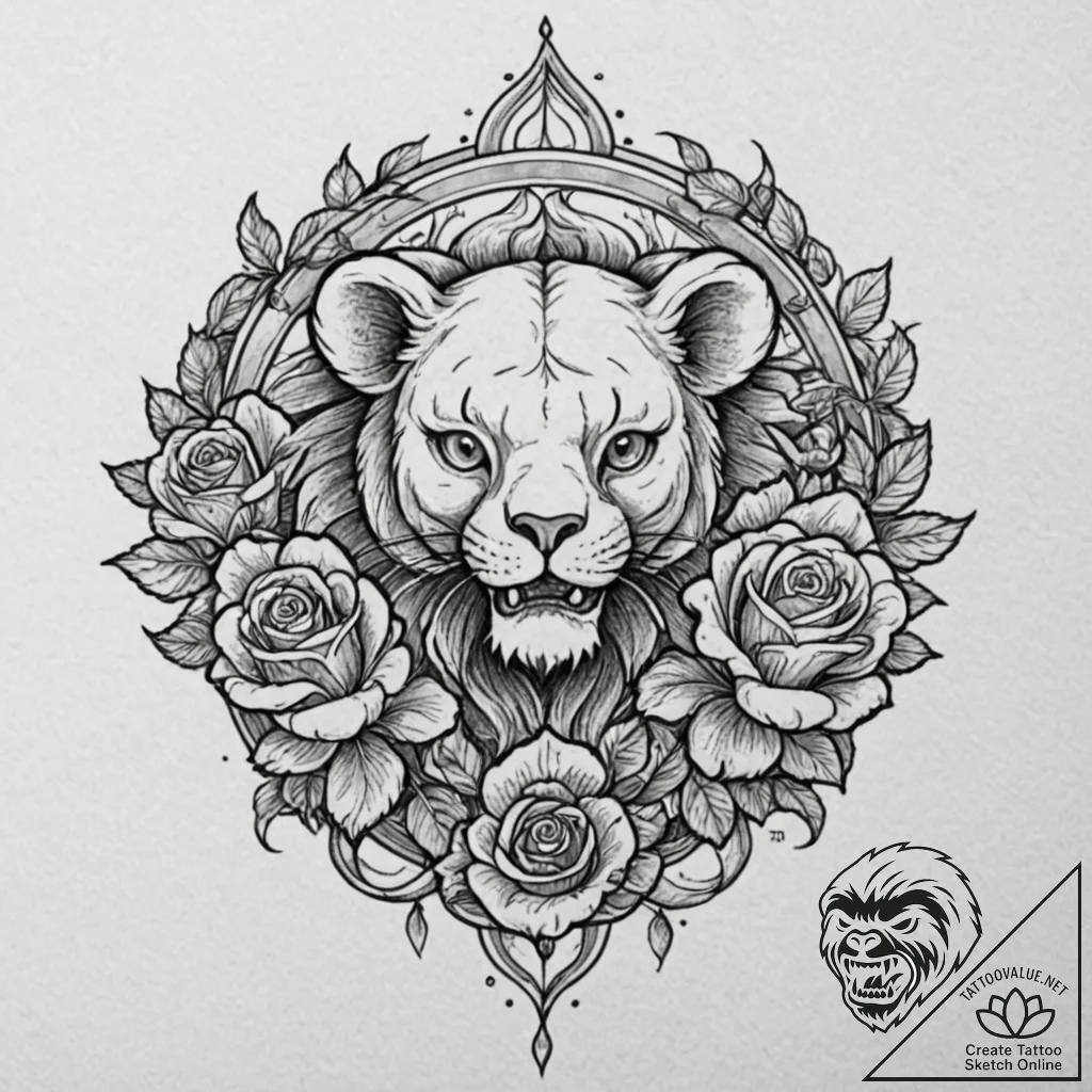 Tattoo design a zodiac sign with a background... - tattoo sketch (№1752748313_0, 17.07.2025 10:31) — tattoovalue.net
