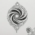 Tattoo design a swirling nebula or galaxy, re… – tattoo sketch (№1752750180_0, 17.07.2025 11:03) — tattoovalue.net