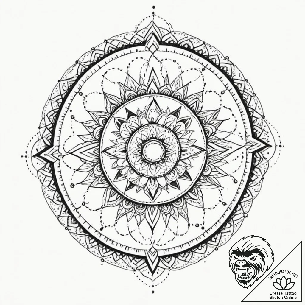 Tattoo sketch a minimalist zodiac glyph fille... - tattoo sketch (№1752750540_0, 17.07.2025 11:09) — tattoovalue.net