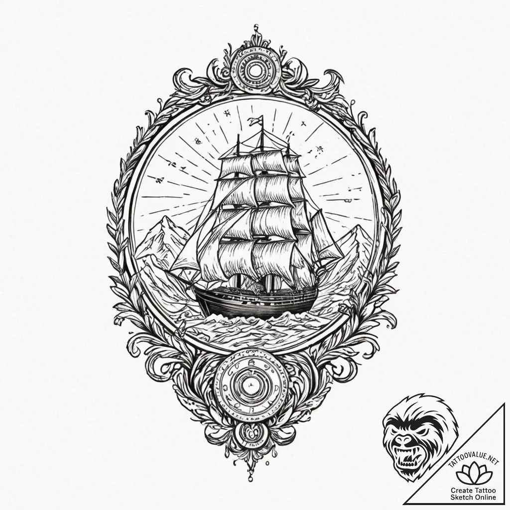 Tattoo sketch a hacker's code flowing down a... - tattoo sketch (№1752751026_0, 17.07.2025 11:17) — tattoovalue.net