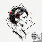 Tattoo sketch a person’s silhouette merging w… – tattoo sketch (№1752751425_0, 17.07.2025 11:23) — tattoovalue.net