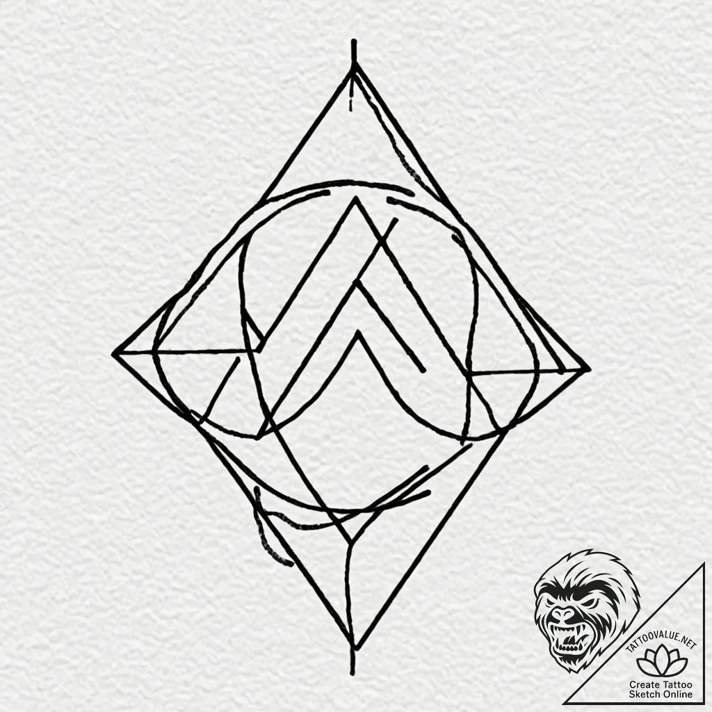 Tattoo sketch a tiny 'save point' symbol line... - tattoo sketch (№1752751985_0, 17.07.2025 11:33) — tattoovalue.net