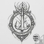 Tattoo sketch a “gg wp” in a sleek, futuristi… – tattoo sketch (№1752752464_0, 17.07.2025 11:41) — tattoovalue.net