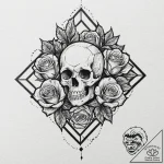 Tattoo design a stylized block of classic gam… – tattoo sketch (№1752753262_0, 17.07.2025 11:54) — tattoovalue.net