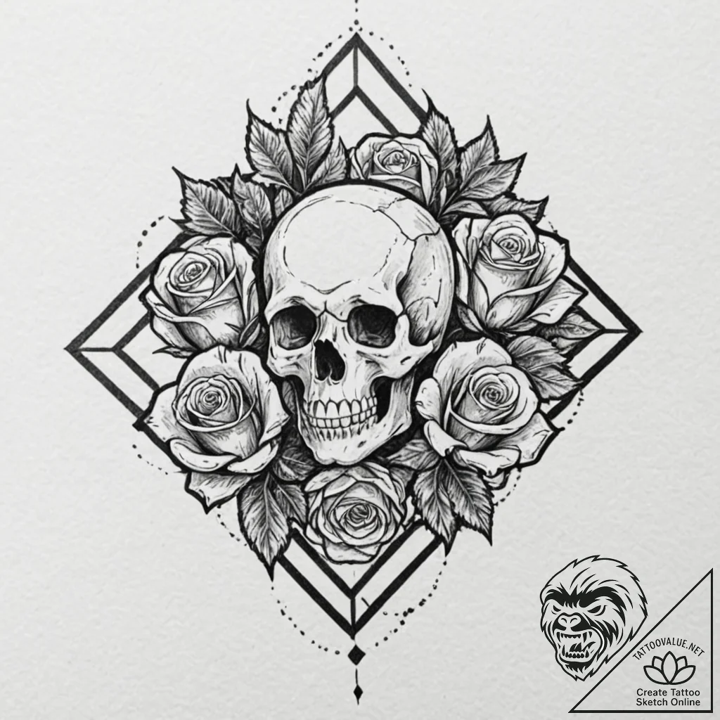 Tattoo design a stylized block of classic gam... - tattoo sketch (№1752753262_0, 17.07.2025 11:54) — tattoovalue.net
